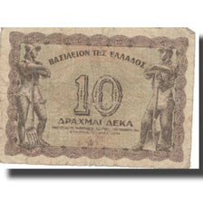 Billet, Grèce, 10 Drachmai, 1944, 1944-11-09, KM:322, B+
