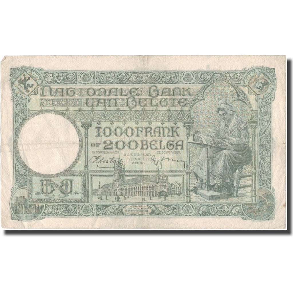 Banknote, Belgium, 1000 Francs-200 Belgas, 1939, 1939-12-20, KM:104, VF(30-35)