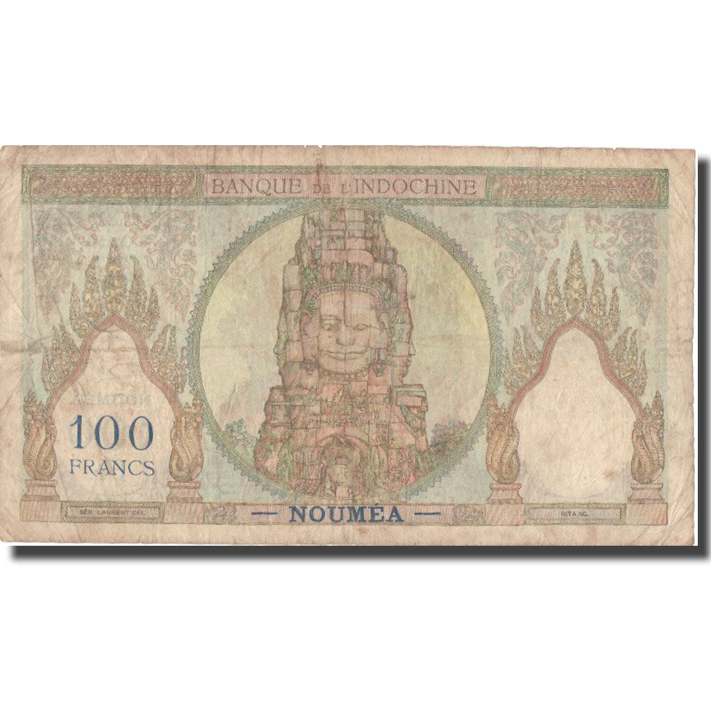 Banknote, New Caledonia, 100 Francs, Undated (1937-47), KM:42d, F(12-15)