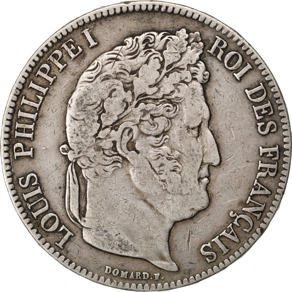Louis Philippe I, 5 Francs tête laurée
