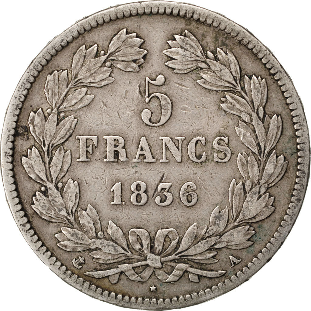 Louis Philippe I, 5 Francs tête laurée