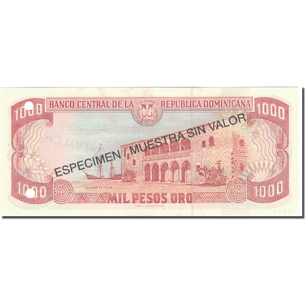 Banknote, Dominican Republic, 1000 Pesos Oro, 1996, 1996, Specimen, KM:158s1