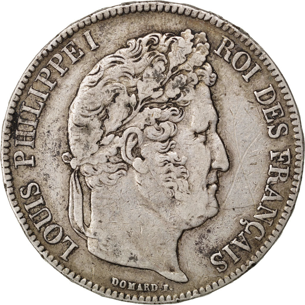 Coin, France, Louis-Philippe, 5 Francs, 1836, Paris, VF(20-25), Silver