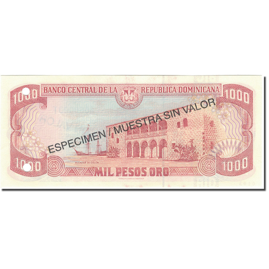 Geldschein, Dominican Republic, 1000 Pesos Oro, 1996, 1996, Specimen, KM:158s1