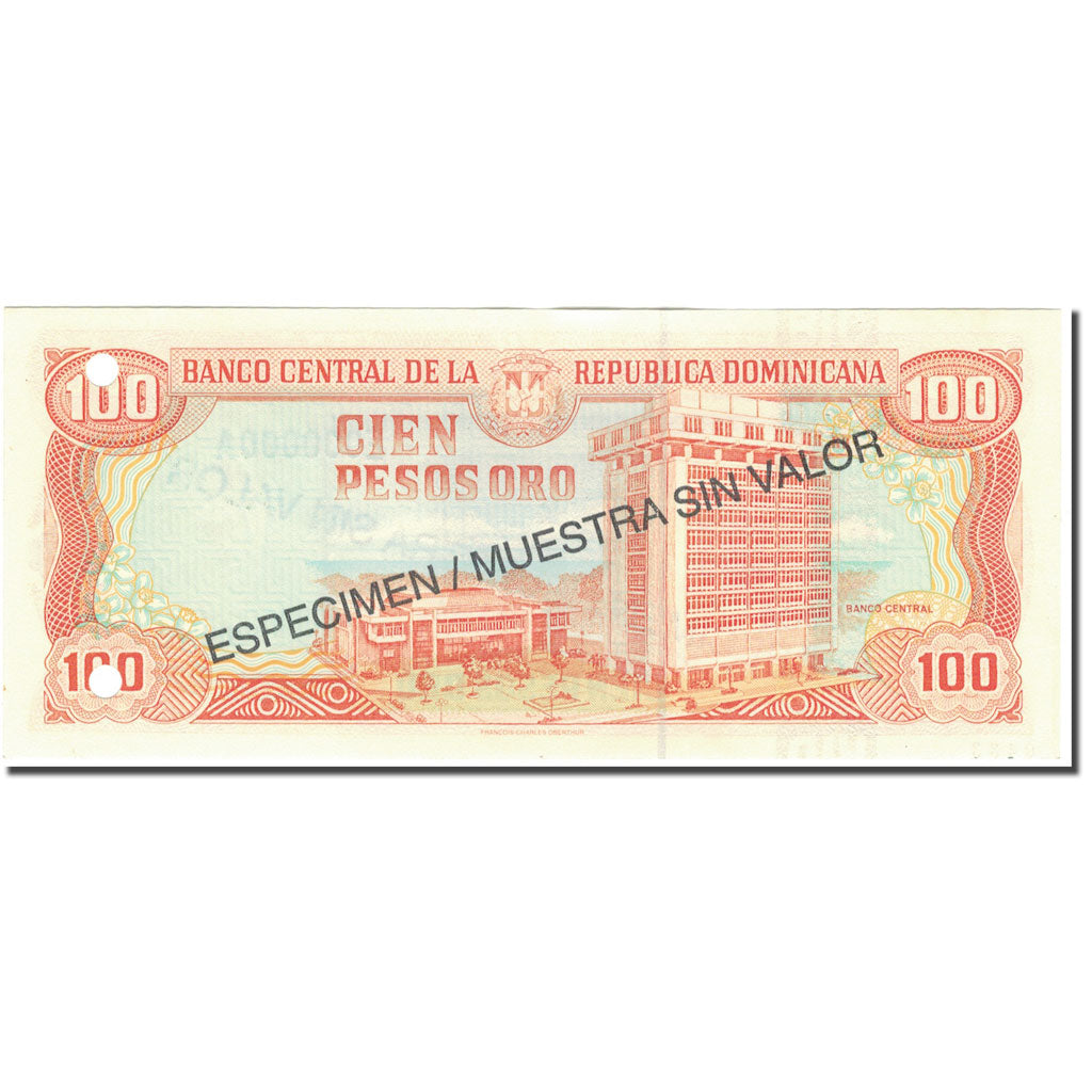 Banconote, Repubblica domenicana, 100 Pesos Oro, 1997, 1997, Specimen, KM:156s1