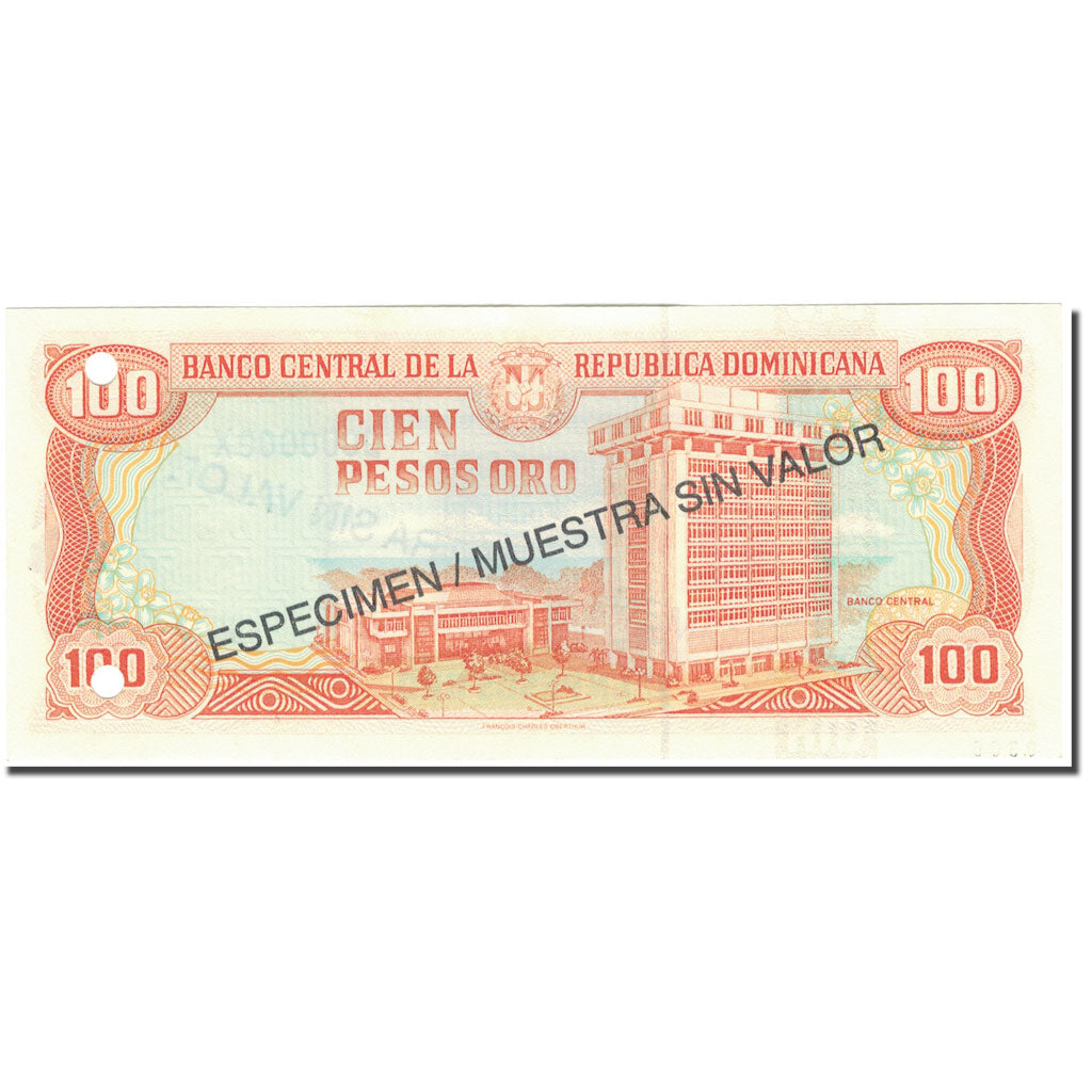 Banconote, Repubblica domenicana, 100 Pesos Oro, 1997, 1997, Specimen, KM:156s1