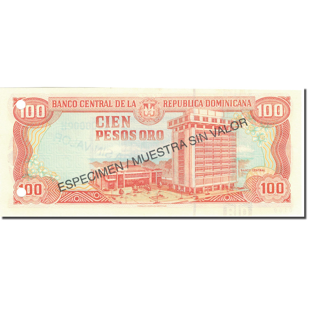 Banconote, Repubblica domenicana, 100 Pesos Oro, 1997, 1997, Specimen, KM:156s1