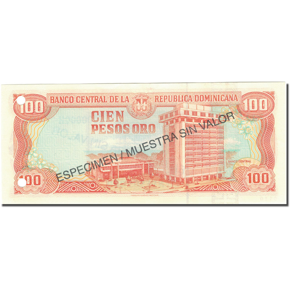 Banconote, Repubblica domenicana, 100 Pesos Oro, 1997, 1997, Specimen, KM:156s1