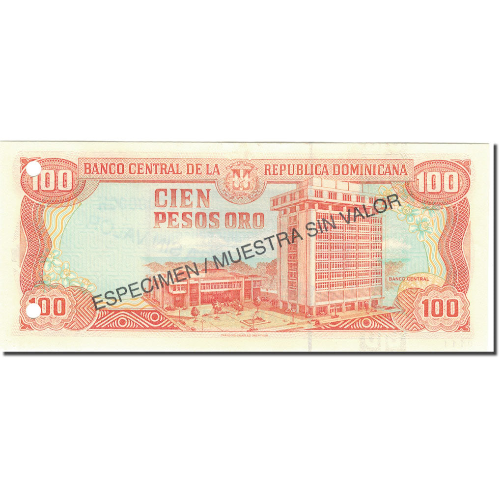Banknot, Republika Dominikany, 100 Pesos Oro, 1997, 1997, Egzemplarz, KM:156s1