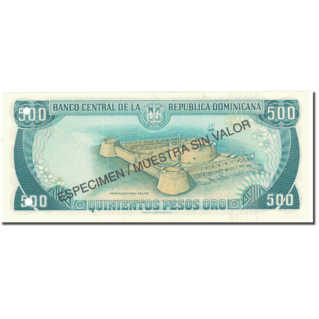 Banknote, Dominican Republic, 500 Pesos Oro, 1996, 1996, Specimen, KM:157s1