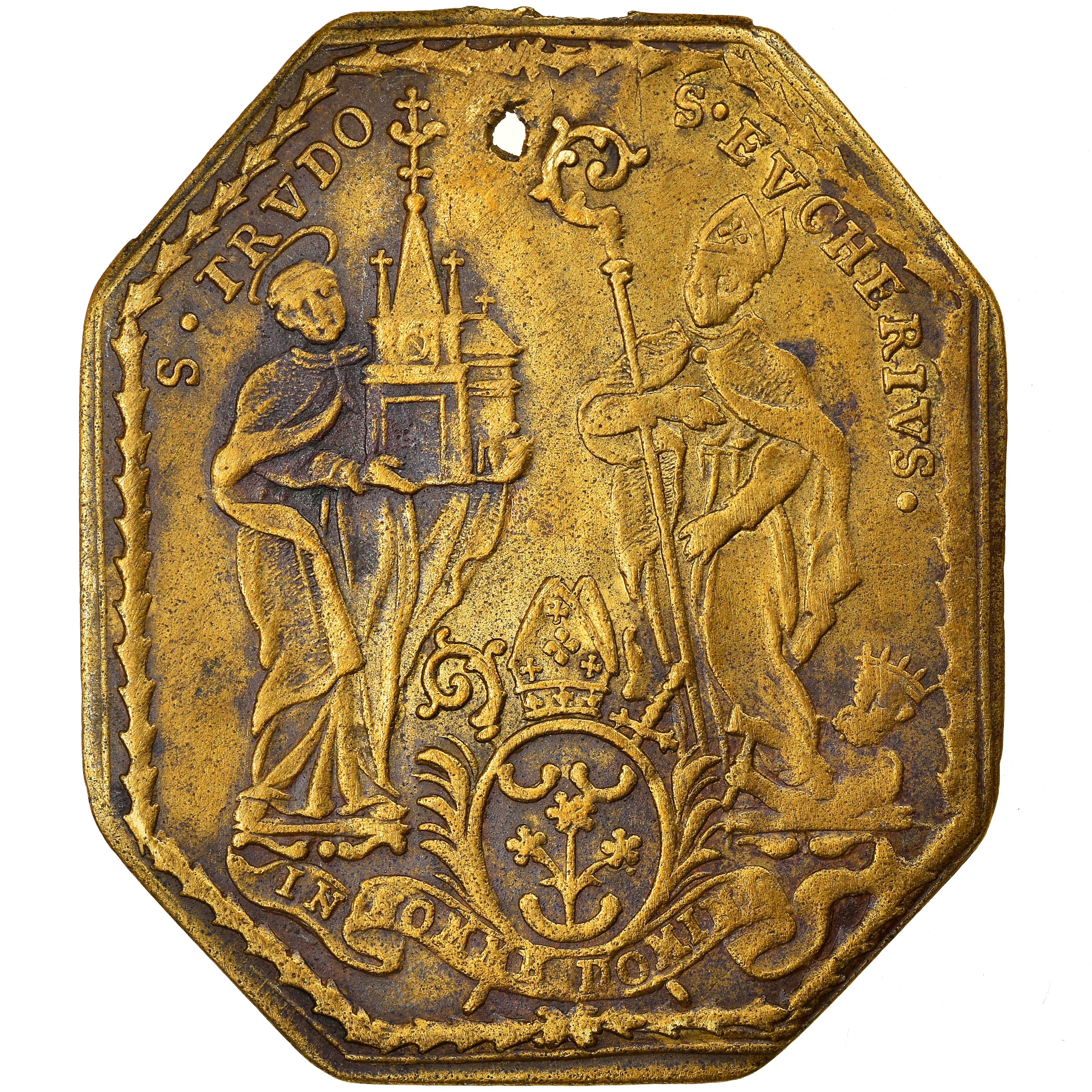 France, Medal, Saint Benoît, Religions & beliefs, EF(40-45), Brass
