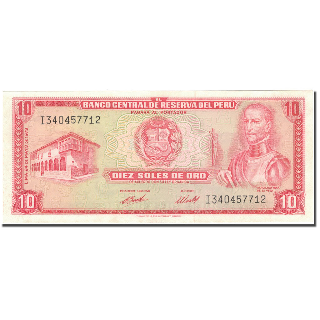 Banknote, Peru, 10 Soles De Oro, 1973, 1973-05-24, KM:100c, UNC(64)