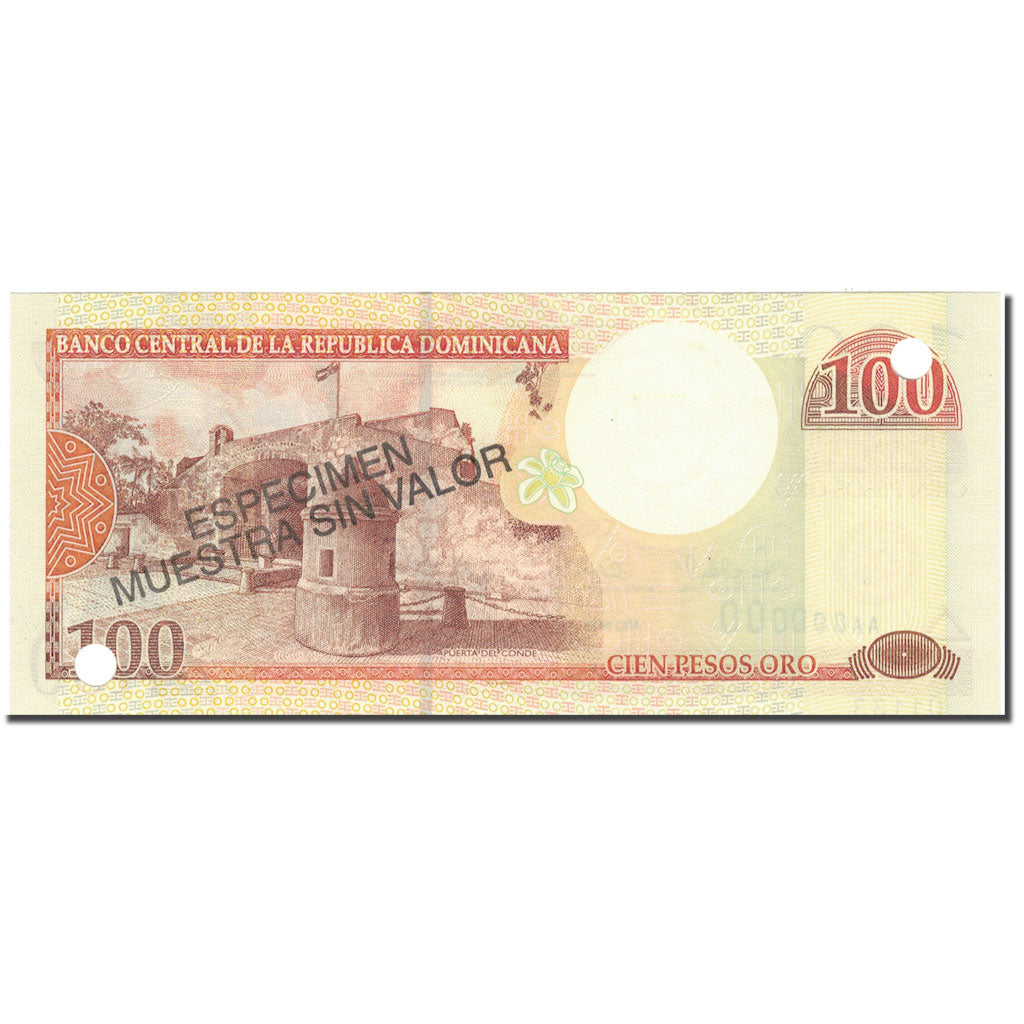 Banknote, Dominican Republic, 100 Pesos Oro, 2000, 2000, Specimen, KM:167s1