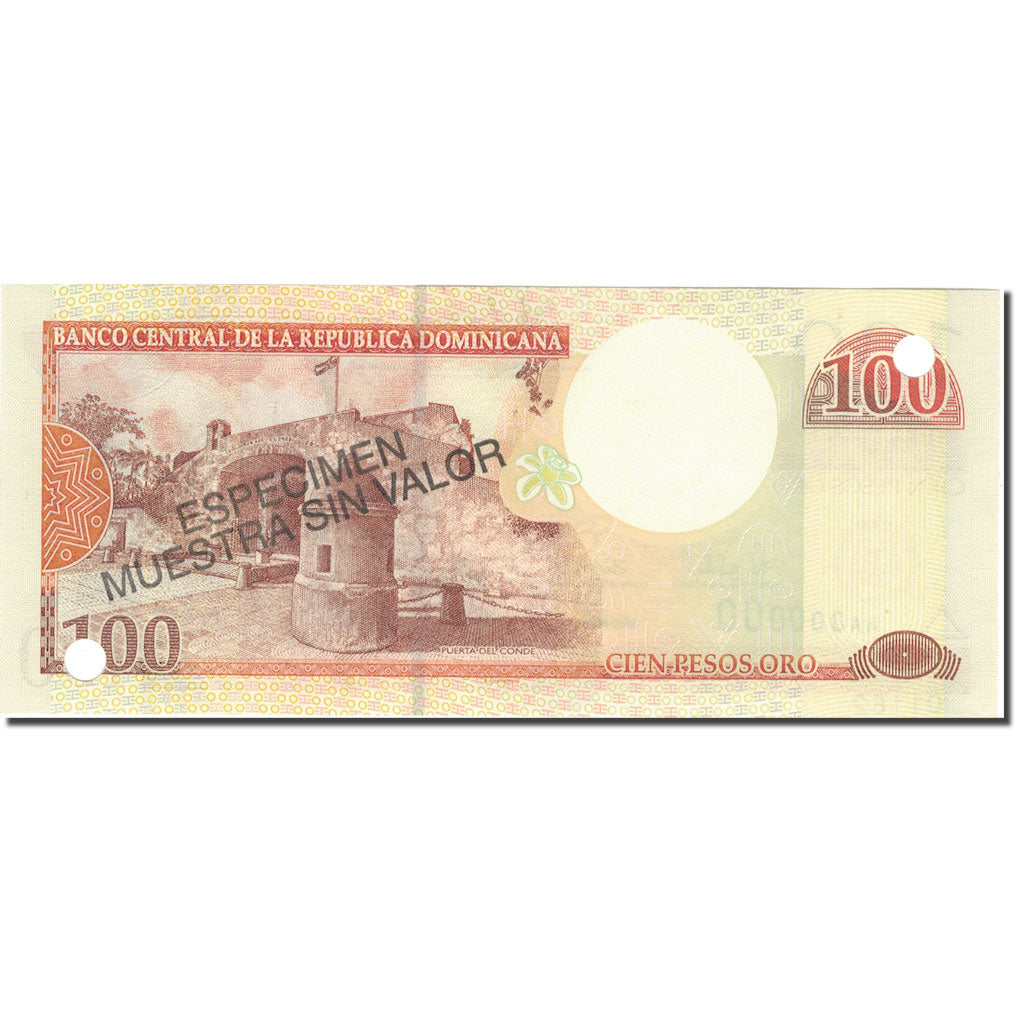 Banconote, Repubblica domenicana, 100 Pesos Oro, 2000, 2000, Specimen, KM:167s1