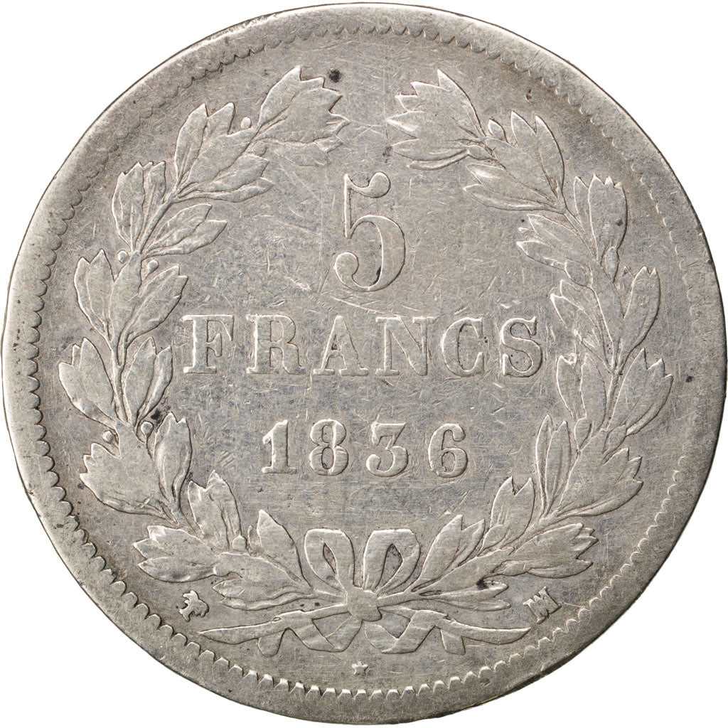 Louis Philippe I, 5 Francs tête laurée