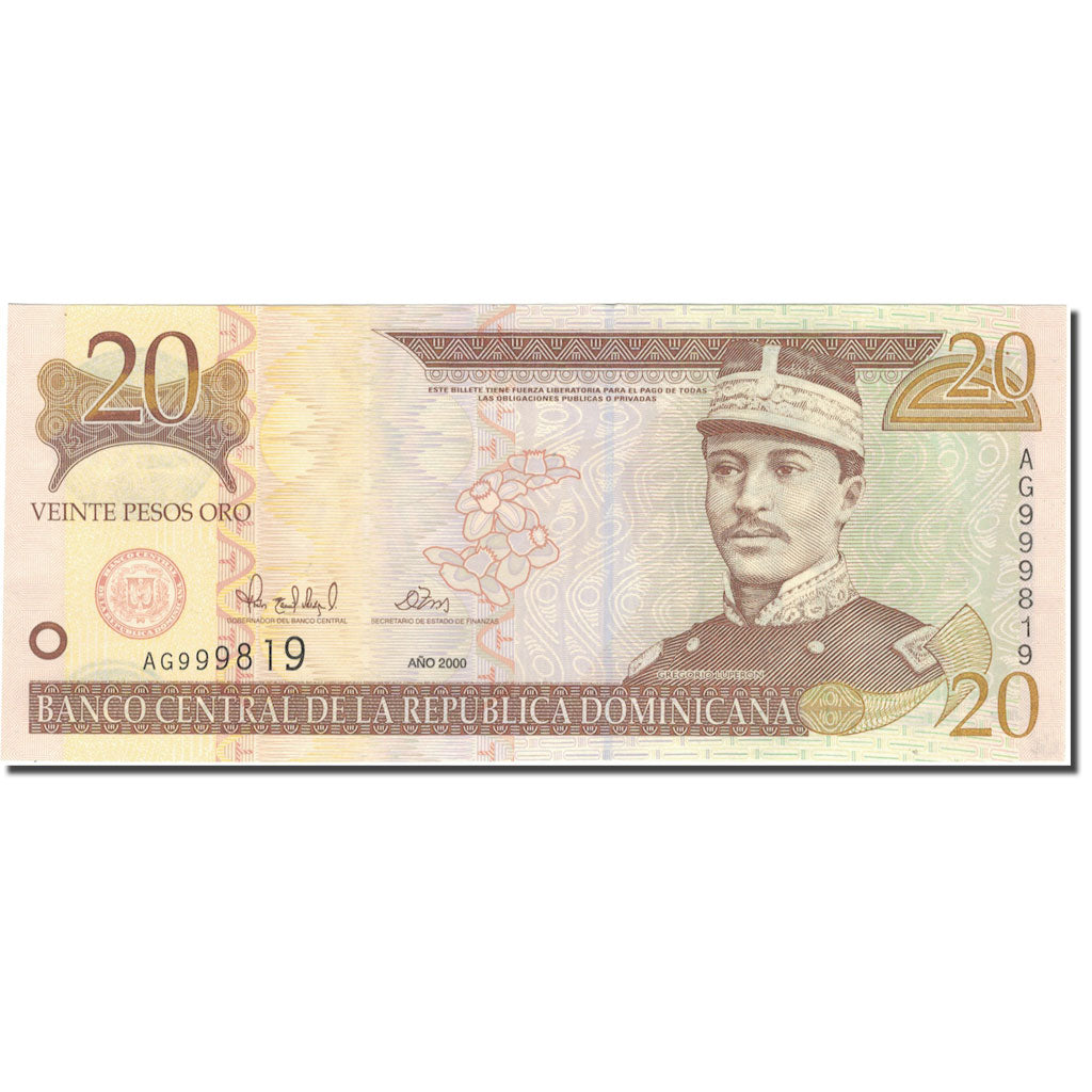 Banknote, Dominican Republic, 20 Pesos Oro, 2000, 2000, KM:166a, UNC(63)