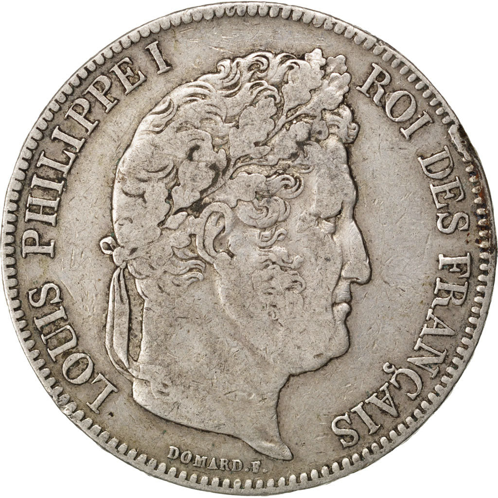 FRANCE, Louis-Philippe, 5 Francs, 1836, Lille, KM #749.13, VF(20-25), Silver,...