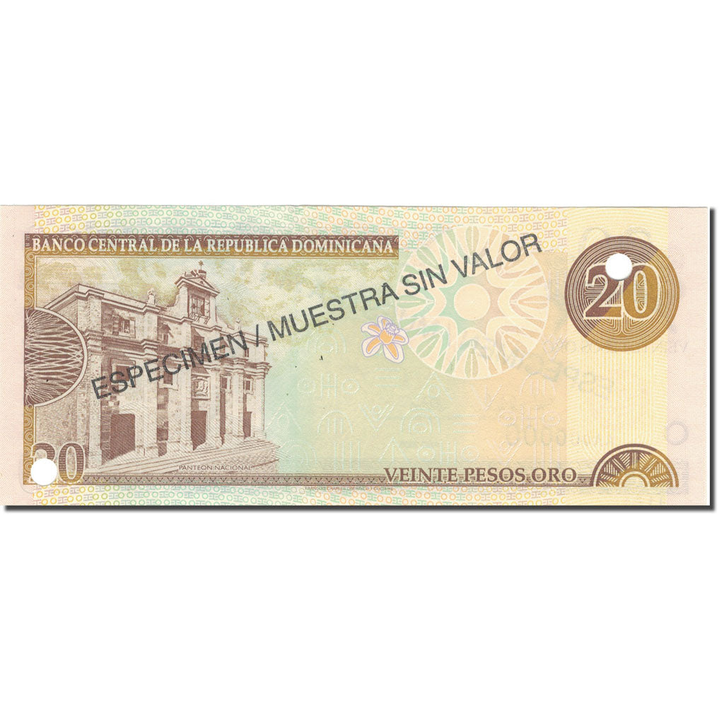 Banknote, Dominican Republic, 20 Pesos Oro, 2000, 2000, Specimen, KM:166s