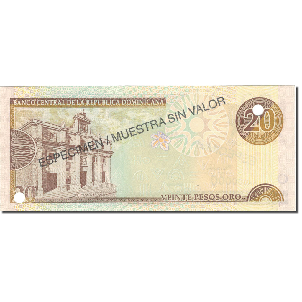 Banknote, Dominican Republic, 20 Pesos Oro, 2000, 2000, Specimen, KM:166s