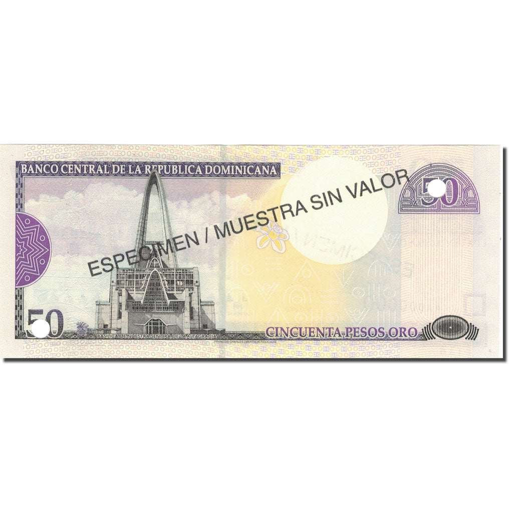 Banknote, Dominican Republic, 50 Pesos Oro, 2000, 2000, Specimen, KM:161s