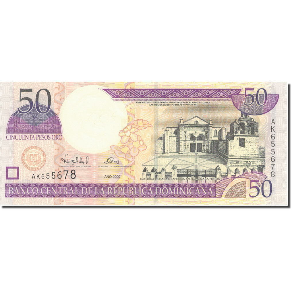 Banconote, Repubblica domenicana, 50 Pesos Oro, 2000, 2000, KM:161a, SPL
