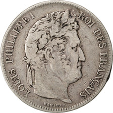 FRANCE, Louis-Philippe, 5 Francs, 1836, Lille, KM #749.13, VF(20-25), Silver,...