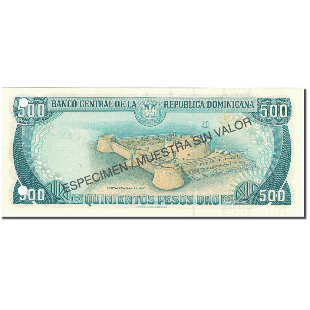Billete, 500 Pesos Oro, 1997, República Dominicana, 1997, Specimen, KM:157s1