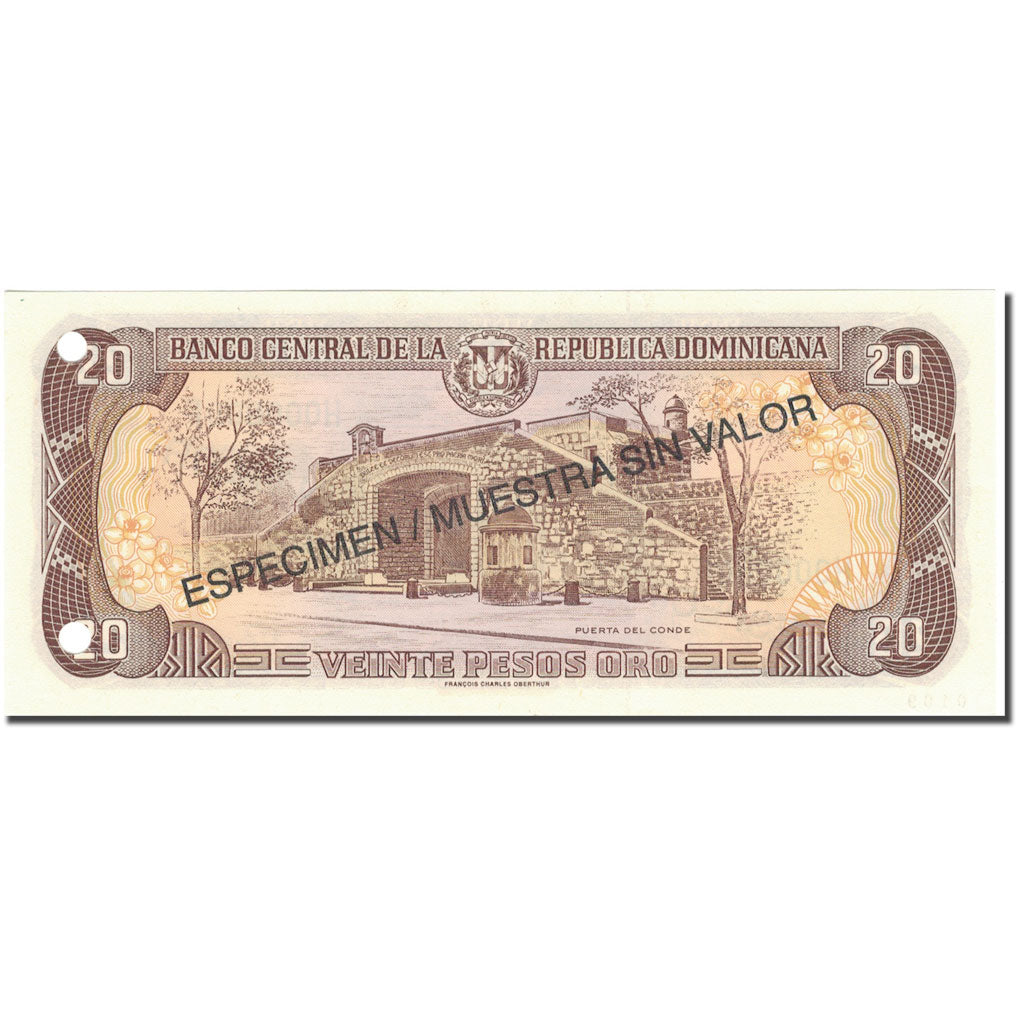 Banknote, Dominican Republic, 20 Pesos Oro, 1998, 1998, KM:154b, UNC(64)
