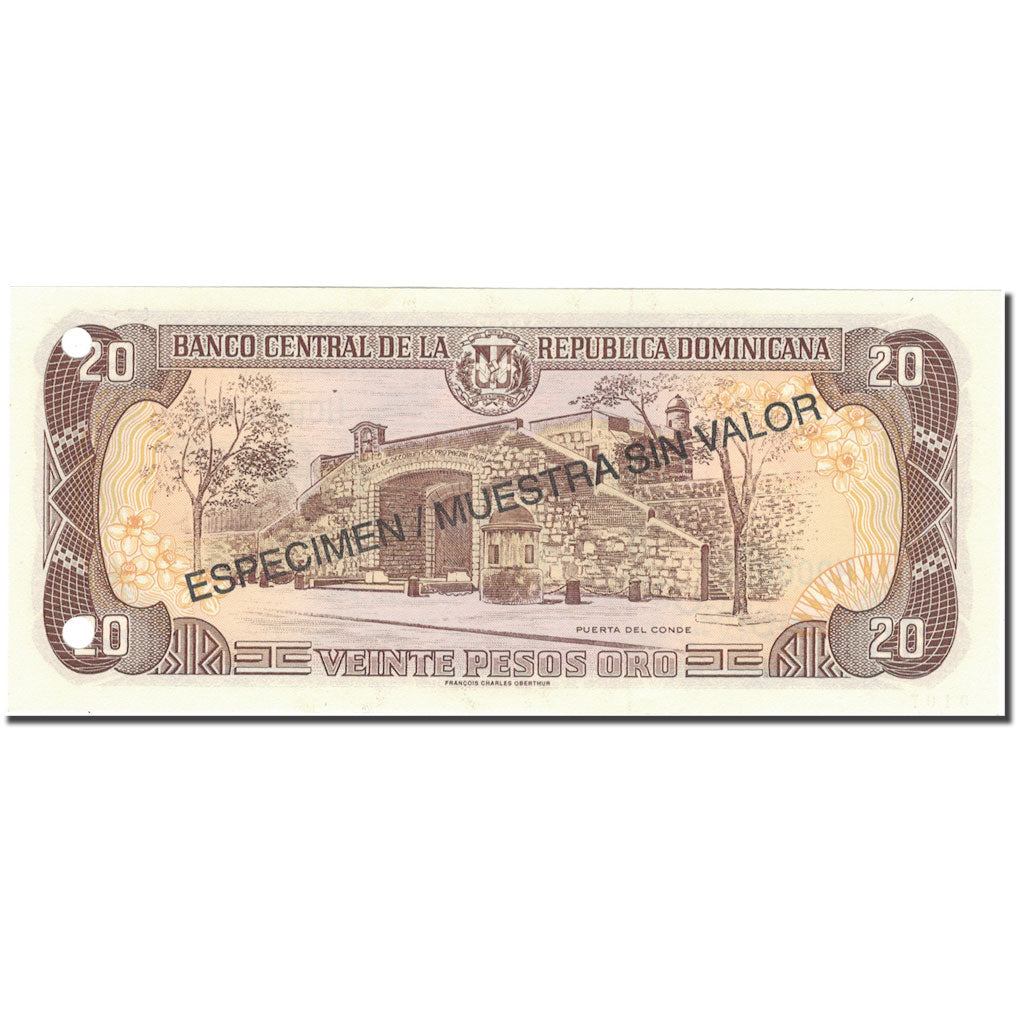 Banknote, Dominican Republic, 20 Pesos Oro, 1998, 1998, Specimen, KM:154s2