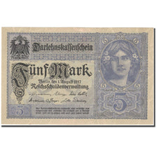 Banknote, Germany, 5 Mark, 1917, 1917-08-01, KM:56b, UNC(63)