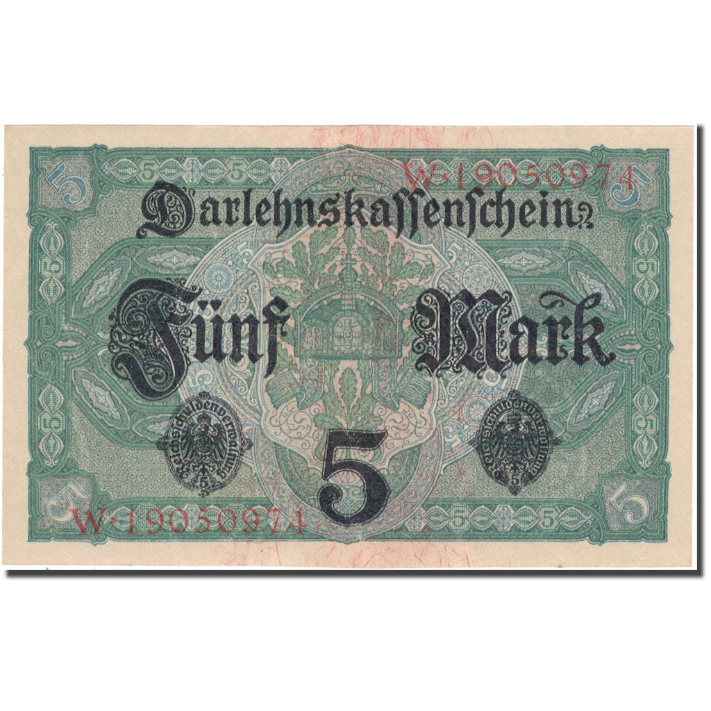 Banknote, Germany, 5 Mark, 1917, 1917-08-01, KM:56b, UNC(63)