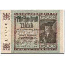 Geldschein, Deutschland, 5000 Mark, 1922, 1922-12-02, KM:81a, S+