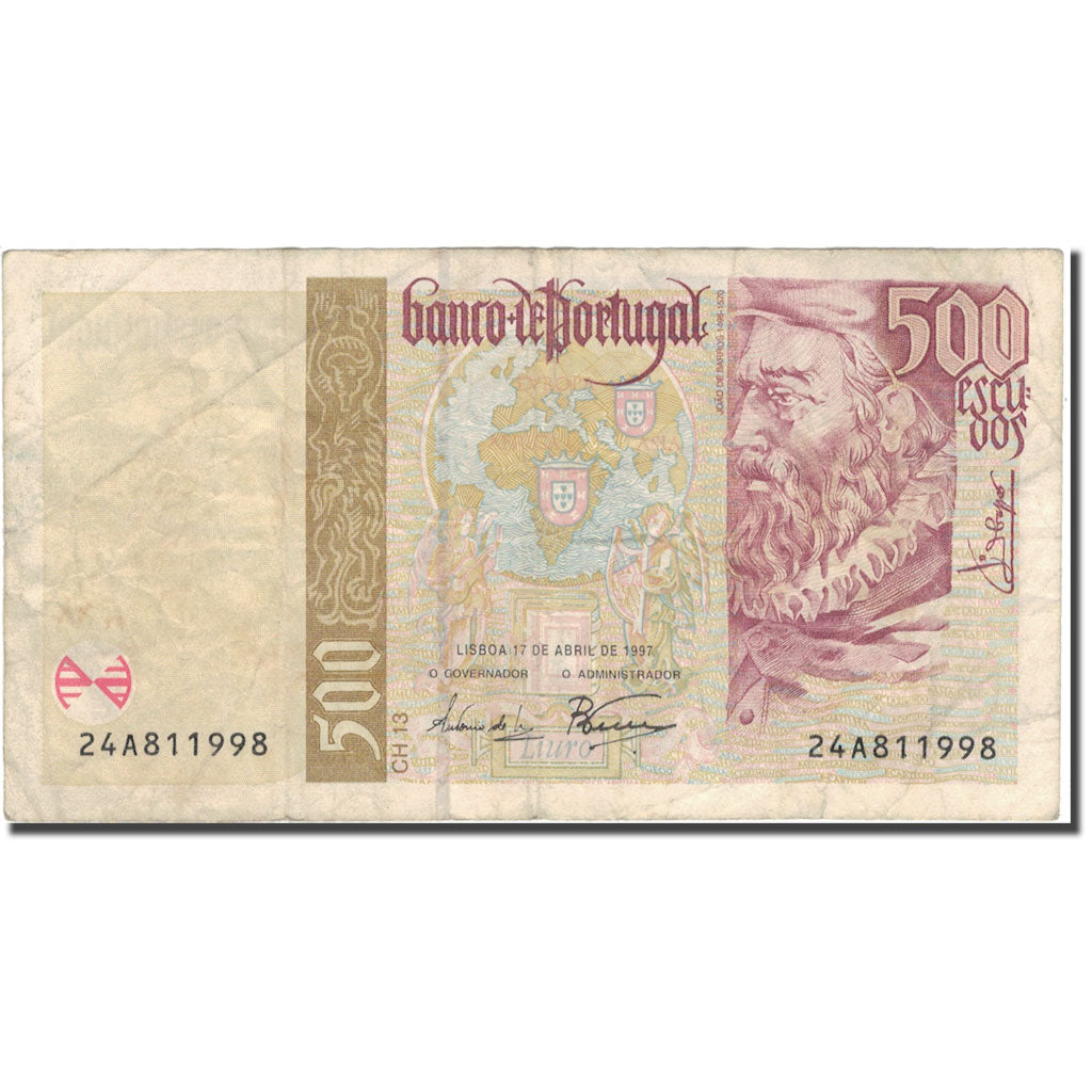 Banknote, Portugal, 500 Escudos, 1997, 1997-09-11, KM:187b, VF(30-35)
