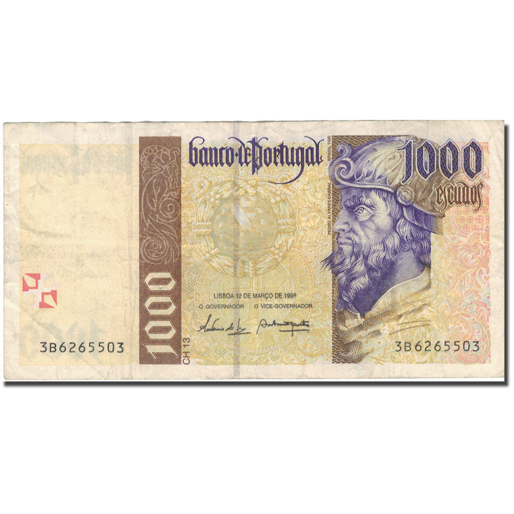 Billet, Portugal, 1000 Escudos, 1998, 1998-05-21, KM:188c, TB+