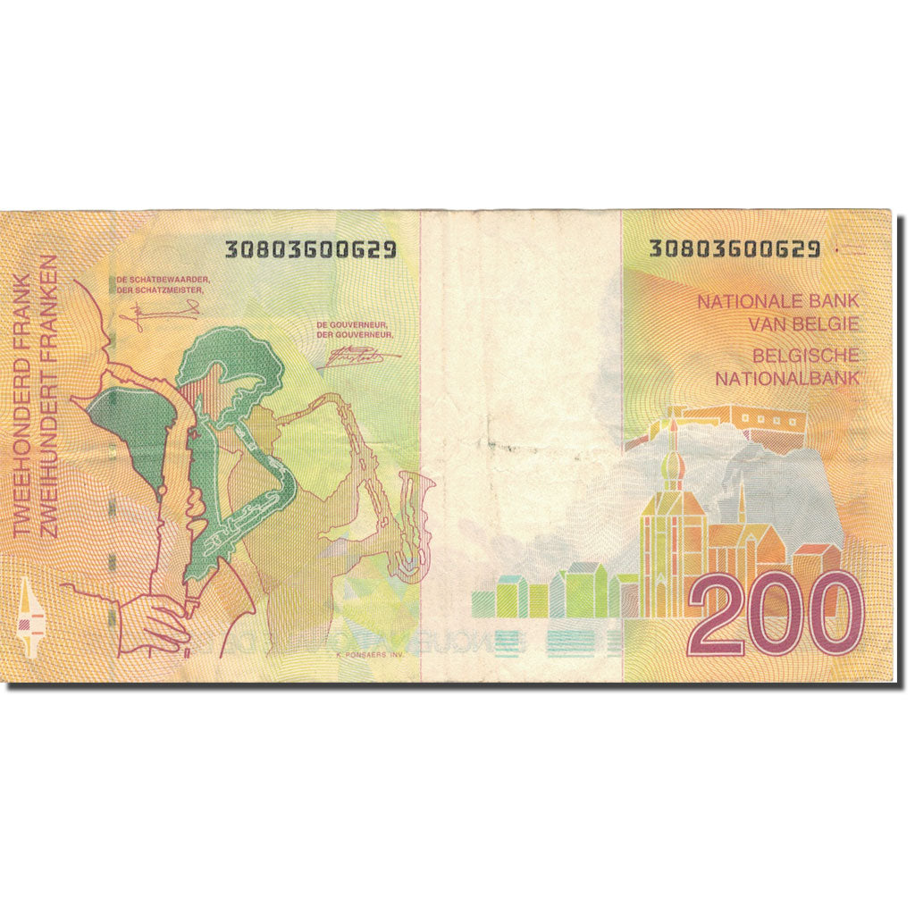 Banconote, Belgio, 200 Francs, 1995, Undated 1995, KM:148, BB