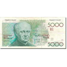 Banknot, Belgia, 5000 Francs, UNDATED (1982-1992), Undated, KM:145a, EF(40-45)