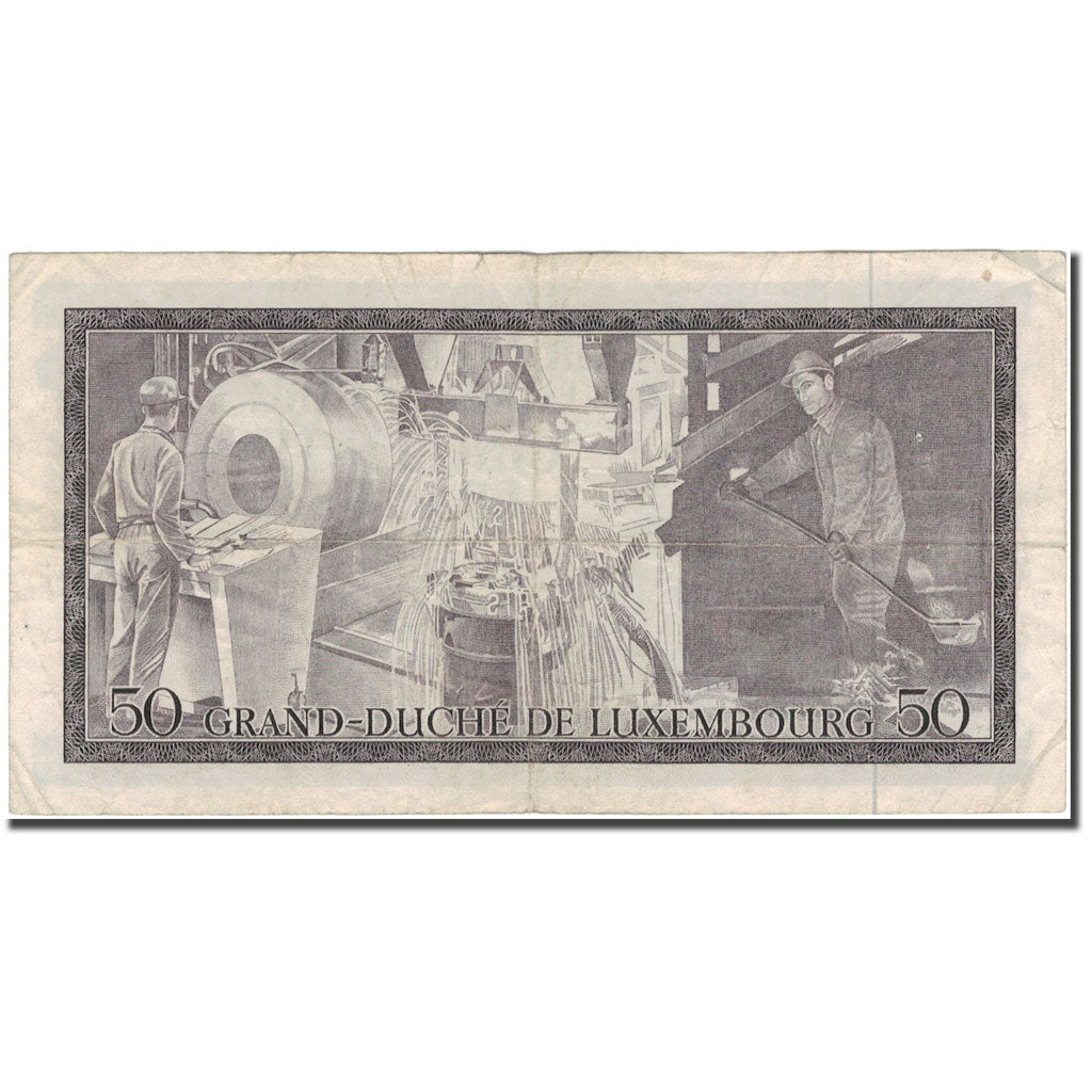 Banknote, Luxembourg, 50 Francs, 1972, 1972-08-25, KM:55b, VF(30-35)