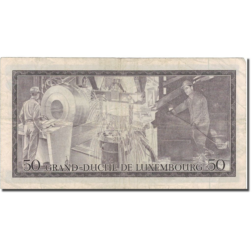 Geldschein, Luxemburg, 50 Francs, 1972, 1972-08-25, KM:55b, S+