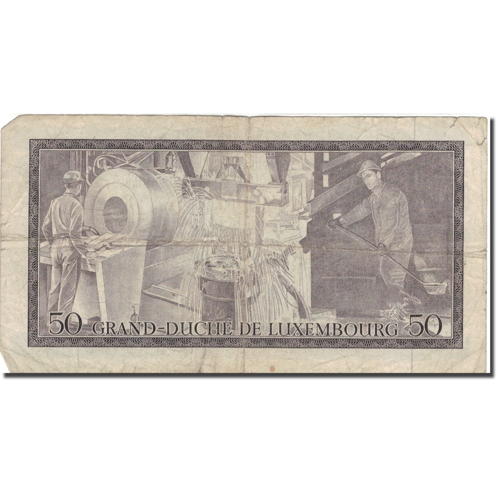 Banknote, Luxembourg, 50 Francs, 1972, 1972-08-25, KM:55b, VF(20-25)