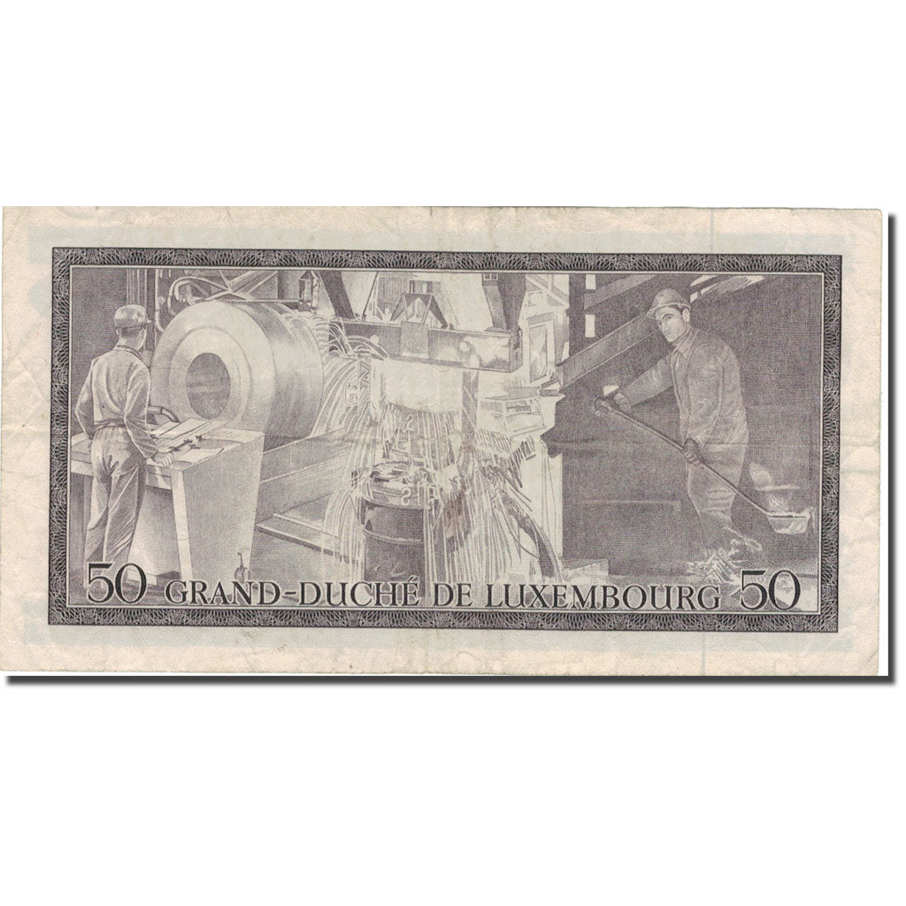Banknote, Luxembourg, 50 Francs, 1972, 1972-08-25, KM:55b, VF(20-25)