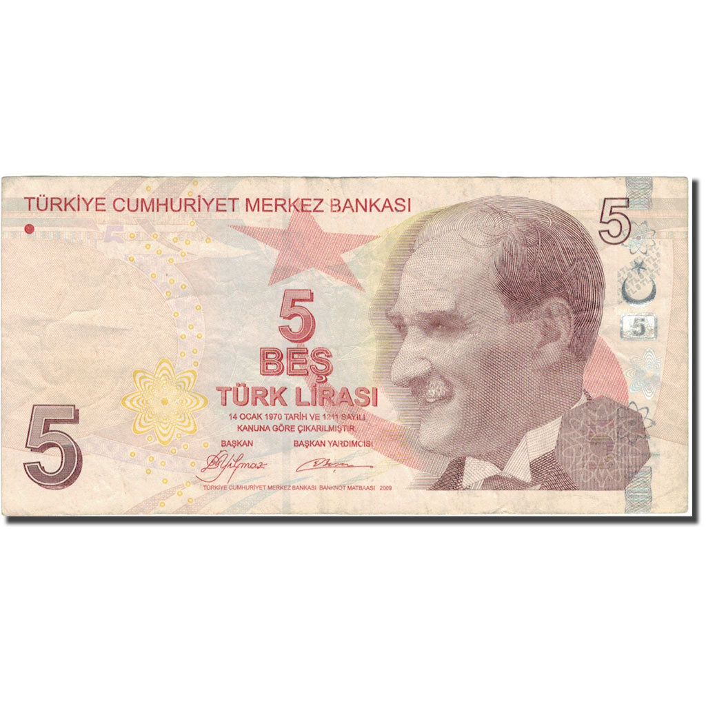Banconote, Turchia, 5 Lira, 1970, 1970, KM:222, MB+