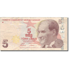 Banconote, Turchia, 5 Lira, 1970, 1970, KM:222, MB+