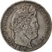Moneda, Francia, Louis-Philippe, 5 Francs, 1838, Paris, BC+, Plata, KM:749.1