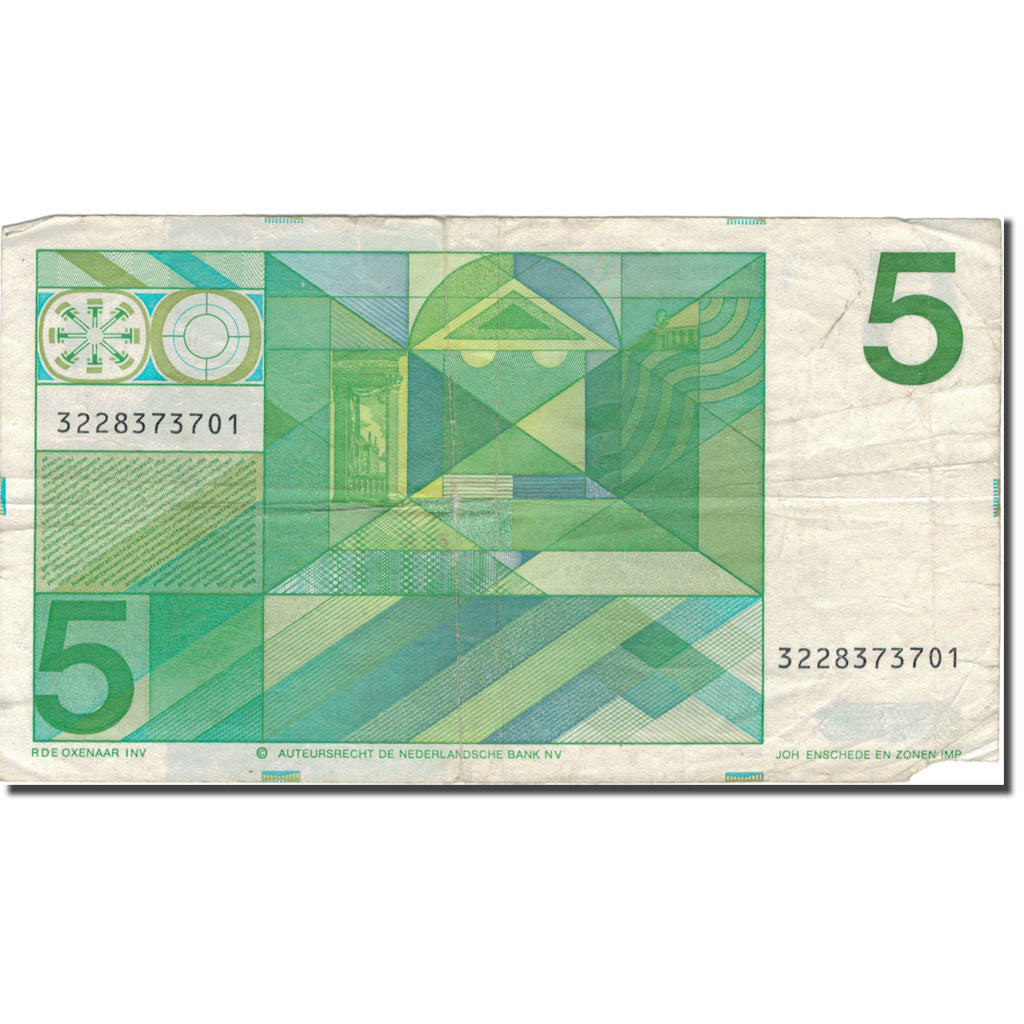 Banknote, Netherlands, 5 Gulden, 1973, 1973-03-28, KM:95a, F(12-15)