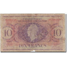 Banknote, Guadeloupe, 10 Francs, 1944, 1944-02-02, KM:27A, F(12-15)