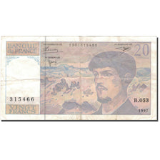 France, 20 Francs, Debussy, 1997, 1997, VF(30-35), KM:151i