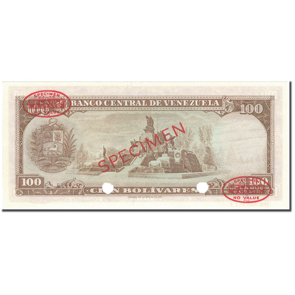Banknote, Venezuela, 100 Bolivares, 1963-73, Specimen, KM:48s2, UNC(63)