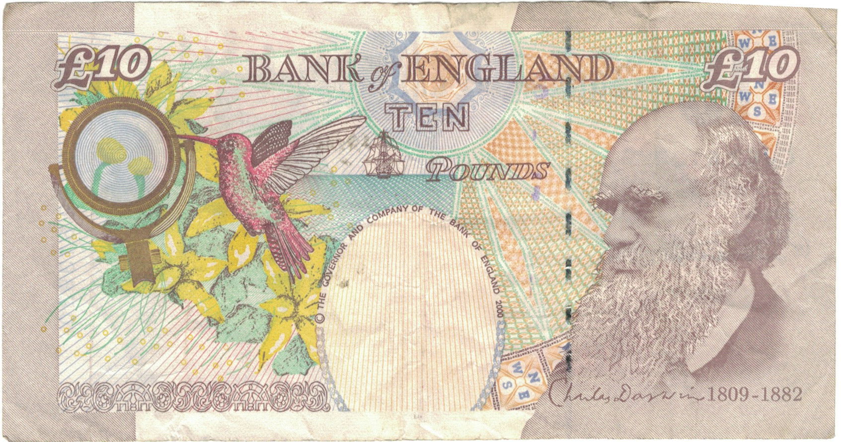 Banknote, Great Britain, 10 Pounds, 2004, 2004, KM:389c, VF(30-35)