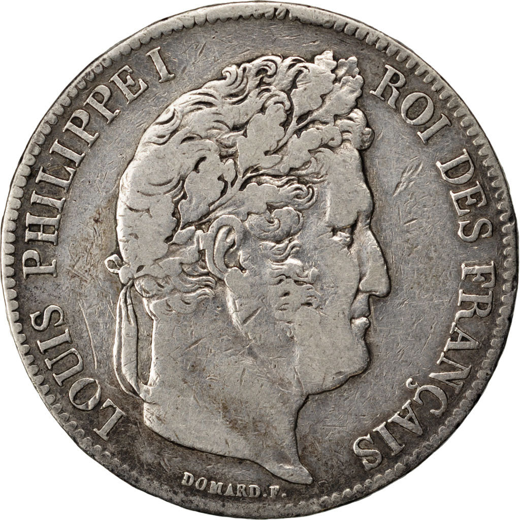 Coin, France, Louis-Philippe, 5 Francs, 1838, Lille, VF(30-35), Silver