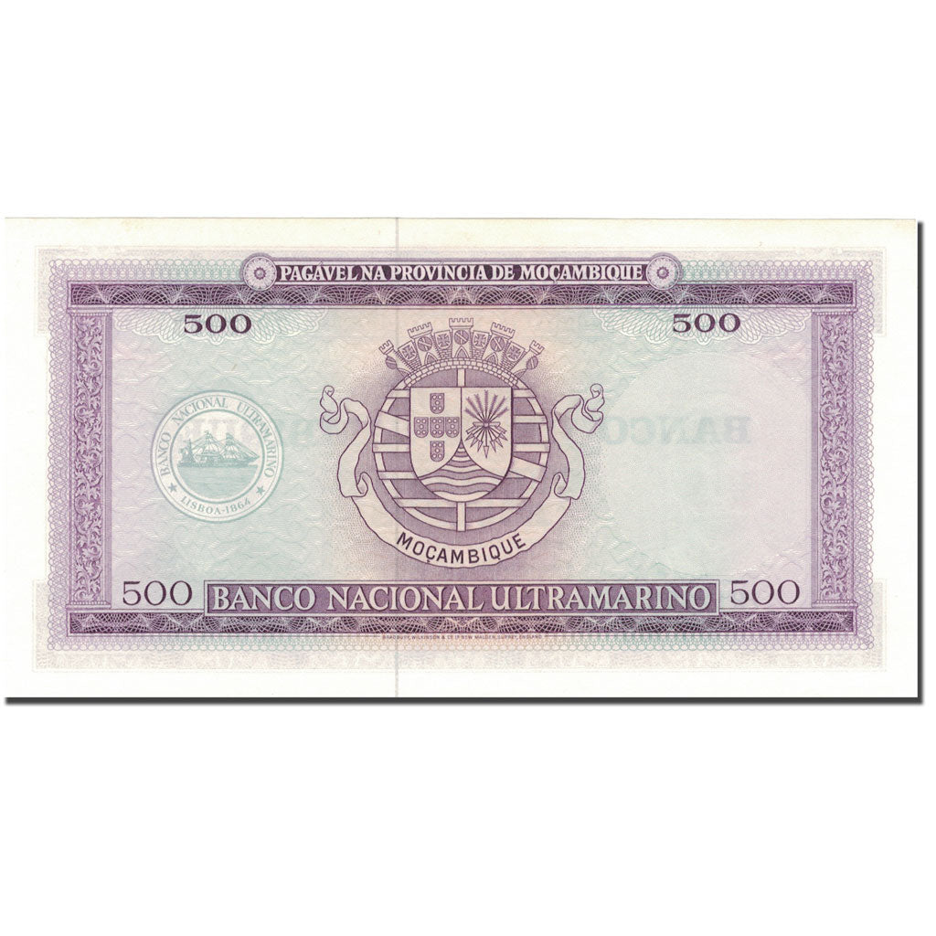 Biljet, Mozambique, 500 Escudos, 1967, 1967-03-22, KM:110a, NIEUW